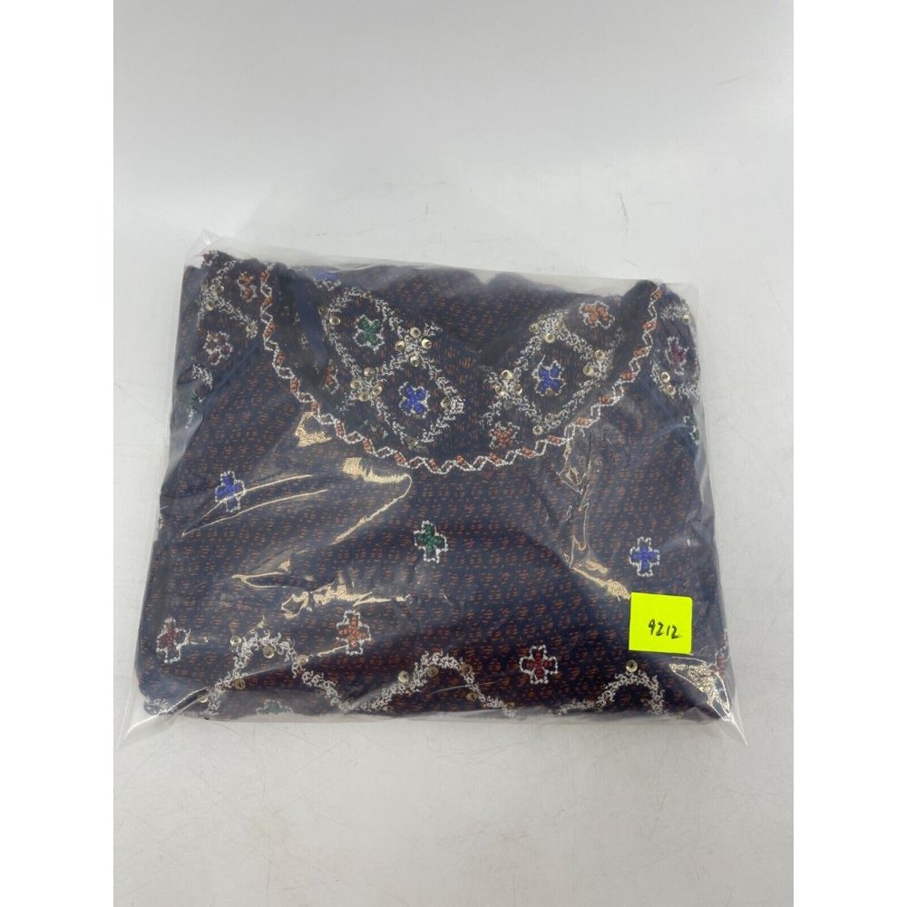 Free People Short Sleeve Embroidered Sequin Shirt Top Peasant Blouse Size XS - Picture 11 of 11